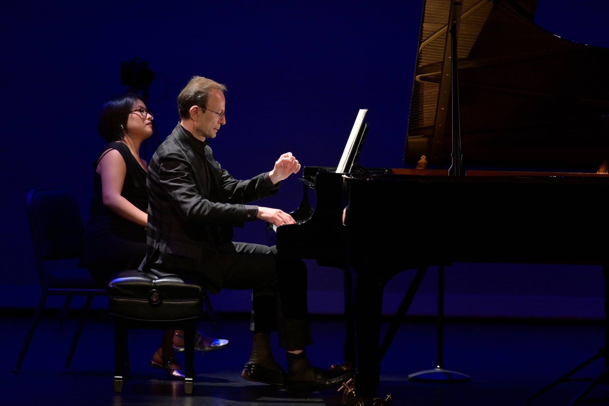 A pianist and a page turner at the second piano